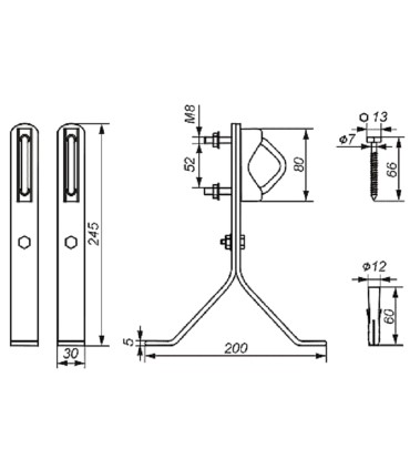 Obejma murowa OMY-50L19