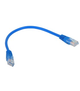 Patchcord UTP 0.25m kat.5e niebieski