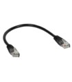 Patchcord UTP 0,25 m kat. 5e czarny