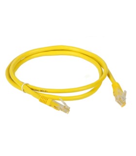 Patchcord UTP 1m kat.5e żółty