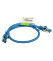 Patchcord S/FTP 0,5 m kat. 6A niebieski