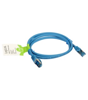 Patchcord S/FTP 1m kat.6A niebieski