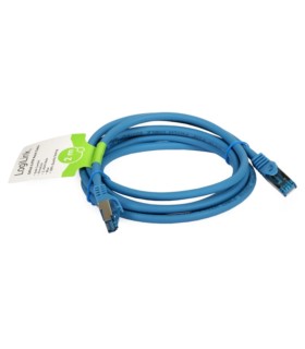 Patchcord S/FTP 2m kat.6A niebieski