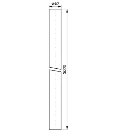 Maszt antenowy aluminiowy 3,0 m, średnica 40 mm, grubość 1,5 mm