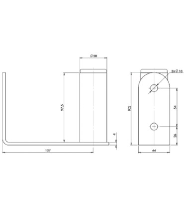 Uchwyt antenowy murowy UML-38L10 ocynkowany