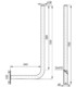 Uchwyt antenowy murowy UML-38L30x60 ocynkowany