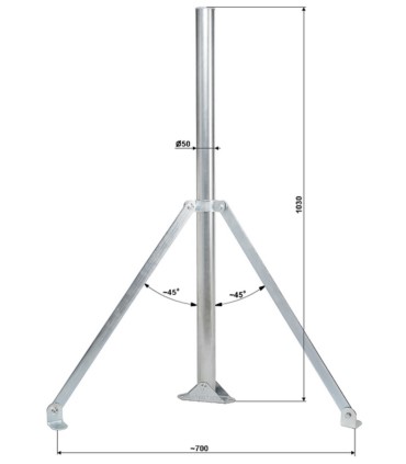 Uchwyt regulowany UMA-50R100 103 cm