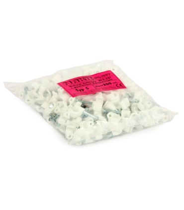 Uchwyt kablowy 5mm z gwoździem hartowanym [200 szt.]