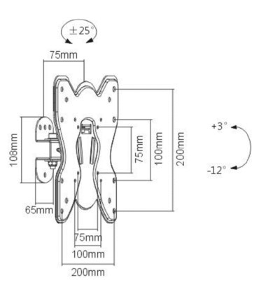 Regulowany uchwyt ścienny KMA20-220 23"- 42" Signal