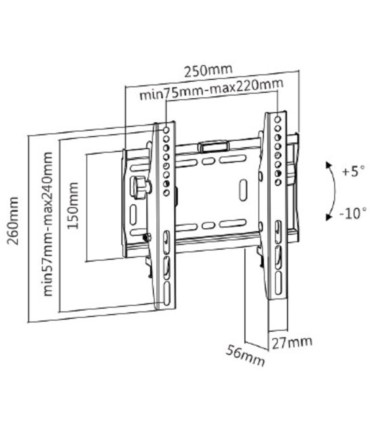 Uchwyt TV LCD ścienny, pochylny Signal LP42-22DT