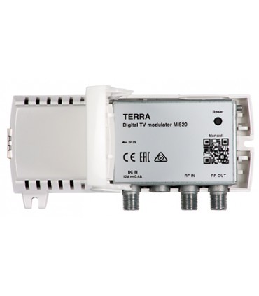 Transmodulator IP(80 Mbit/s) - 2xDVB-T/C/J.83B/ISDB-T (2 multipleksy) MI520P Terra