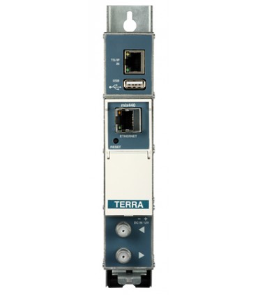 Transmodulator IP (100/1000 Mbit/s) - 4x DVB-T mix-440 z wbudowanym gniazdem USB TERRA