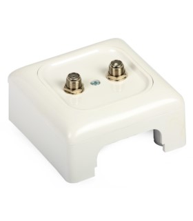 Gniazdo GIS-F1-2M natynkowe do indywidualnych instalacji telewizyjnych