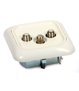 Gniazdo GAR-3F-BG-DK-SAT podtynkowe końcowe