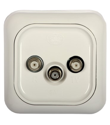 Gniazdo GAR-3F-BG-DK-SAT natynkowe końcowe