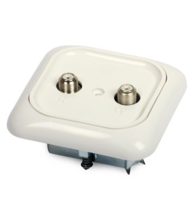 Gniazdo GAR-2F-BG-DK podtynkowe nieprzelotowe