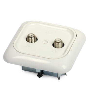 Gniazdo GAR-2F-BG-DK podtynkowe nieprzelotowe