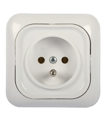 Gniazdo pojedyncze z bolcem uziemiającym P/T 2P+Z 16A/230V