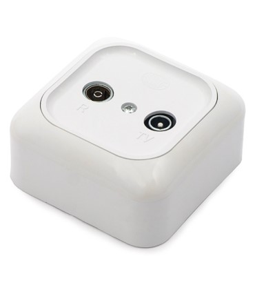 Gniazdo GAR-TVP8/RS5 natynkowe nieprzelotowe