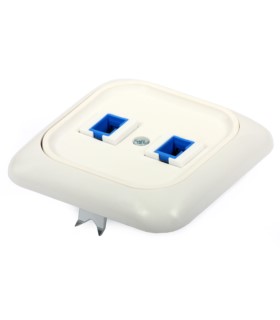 Gniazdo optyczne SC/PC GMO-2PT podwójne, podtynkowe