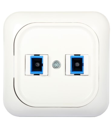 Gniazdo optyczne SC/PC GMO-2PT podwójne, podtynkowe