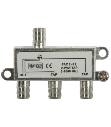 Odgałęźnik TV 2-krotny FAC-2-8 dB (5-1000MHz)