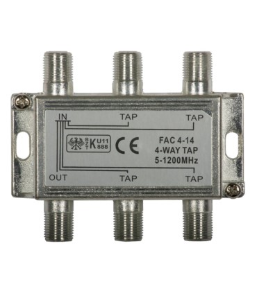 Odgałęźnik TV 4-krotny FAC-4-14 dB (5-1000 MHz)