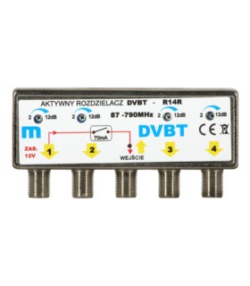 Rozgałęźnik sygnału R14R DVB-T ze wzmacniaczem