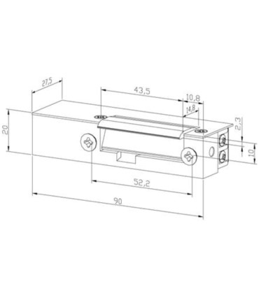 Elektrozaczep podstawowy EL1-005 12 V DC Bira