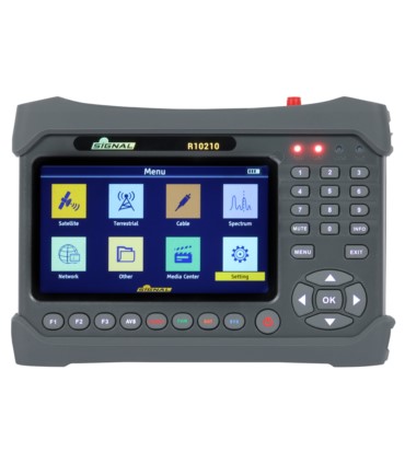 Miernik sygnału DVB-T/T2(HEVC 10 bit)/C oraz DVB-S/S2 ST-6986 z wbudowanym tunerem, analizatorem widma oraz testerem optycznym