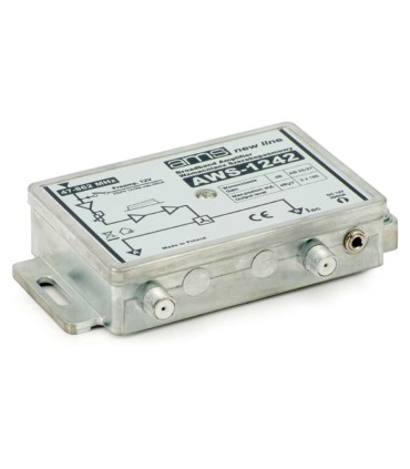 Wzmacniacz antenowy wewnętrzny z zasilaczem AWS-1242 SilverLine