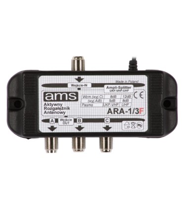 Rozgałęźnik antenowy aktywny ARA 1/3 F
