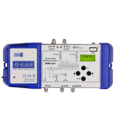 Wzmacniacz kanałowy WWK-951 Telmor programowany cyfrowo
