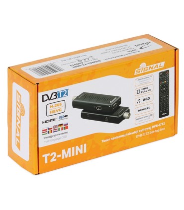 Tuner naziemnej telewizji cyfrowej SIGNAL T2-MINI DVB-T2 HEVC USB 5V