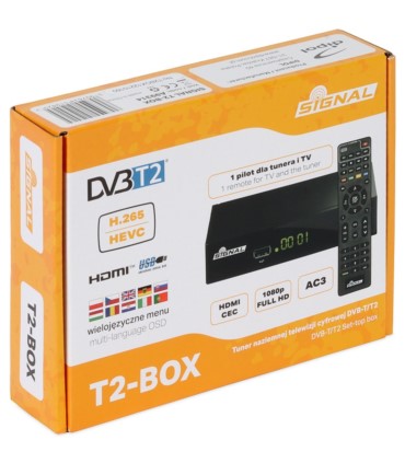 Tuner naziemnej telewizji cyfrowej SIGNAL T2-BOX DVB-T2 HEVC