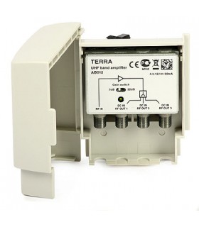 Wzmacniacz masztowy DVB-T UHF AB012 Terra (22 dB DC 5 V/12 V)