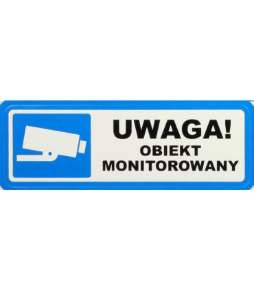 Naklejka "UWAGA! OBIEKT MONITOROWANY" - komplet