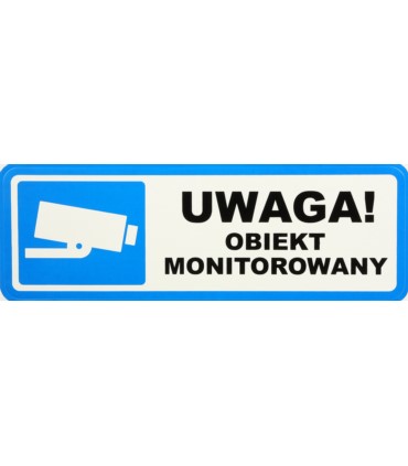Naklejka pod szybę "UWAGA OBIEKT MONITOROWANY" - komplet