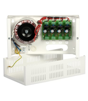 Zasilacz stabilizowany do 4 kamer na długie linie zasilające PSCU04344SEP (34VDC/4A/4x1A)