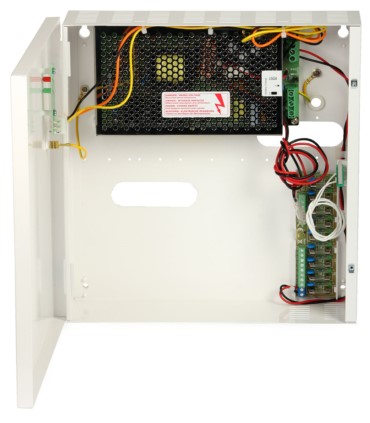 Zasilacz buforowy do 9 kamer analogowych PSDCB09129C (13,8V/9A/9x1A/17Ah)