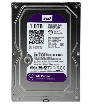 Dysk HDD 3,5&rdquo; Western Digital PURPLE 1TB SATA III 6Gb/s 64MB WD10PURZ