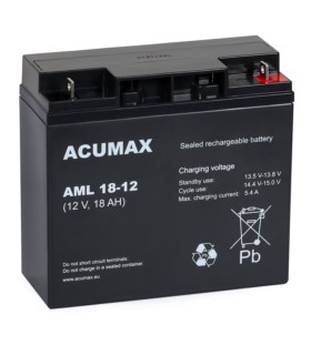 Akumulator Acumax AML 18-12 (12V, 18Ah, AGM)