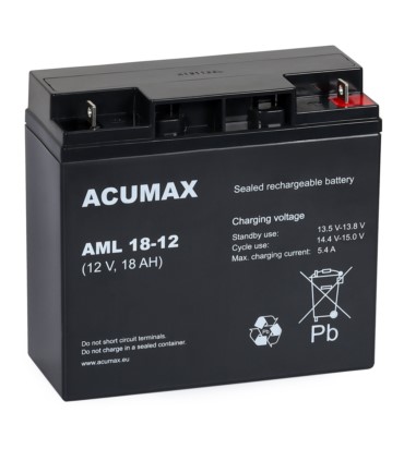Akumulator Acumax AML 18-12 (12V, 18Ah, AGM)