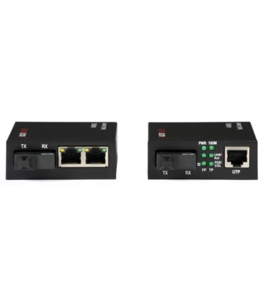 Media konwerter ULTIMODE M-407M-2 - 1 włókno jednomodowe do 40km + switch [2 szt.]
