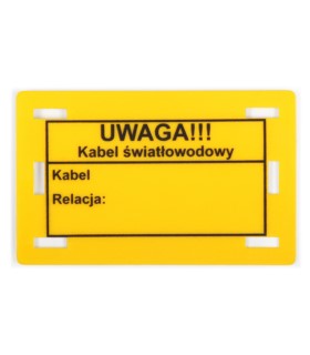 Tabliczka informacyjna dla przewodów światłowodowych