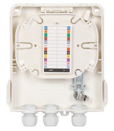 Mufa światłowodowa GP62DW-1 max. 16 spawów, 8 adapterów SC