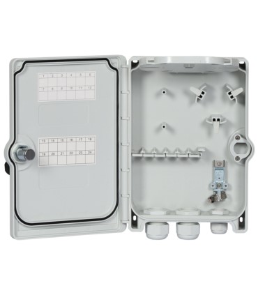 Mufa światłowodowa GP62DW-3 max. 24 spawy, 12 adapterów SC