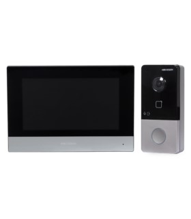 Zestaw wideodomofonowy Hikvision IP Villa 2 gen DS-KIS603-P(B) (DS-KV6113-WPE1(B), DS-KH6320-WTE1, 2 x zasilacz DC 12V)