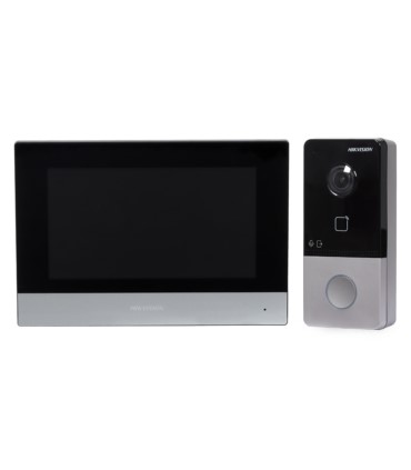 Zestaw wideodomofonowy Hikvision IP Villa 2 gen DS-KIS603-P(B) (DS-KV6113-WPE1(B), DS-KH6320-WTE1, 2 x zasilacz DC 12V)