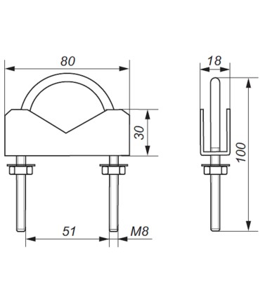 Obejma zaciskowa OZ-50 M8